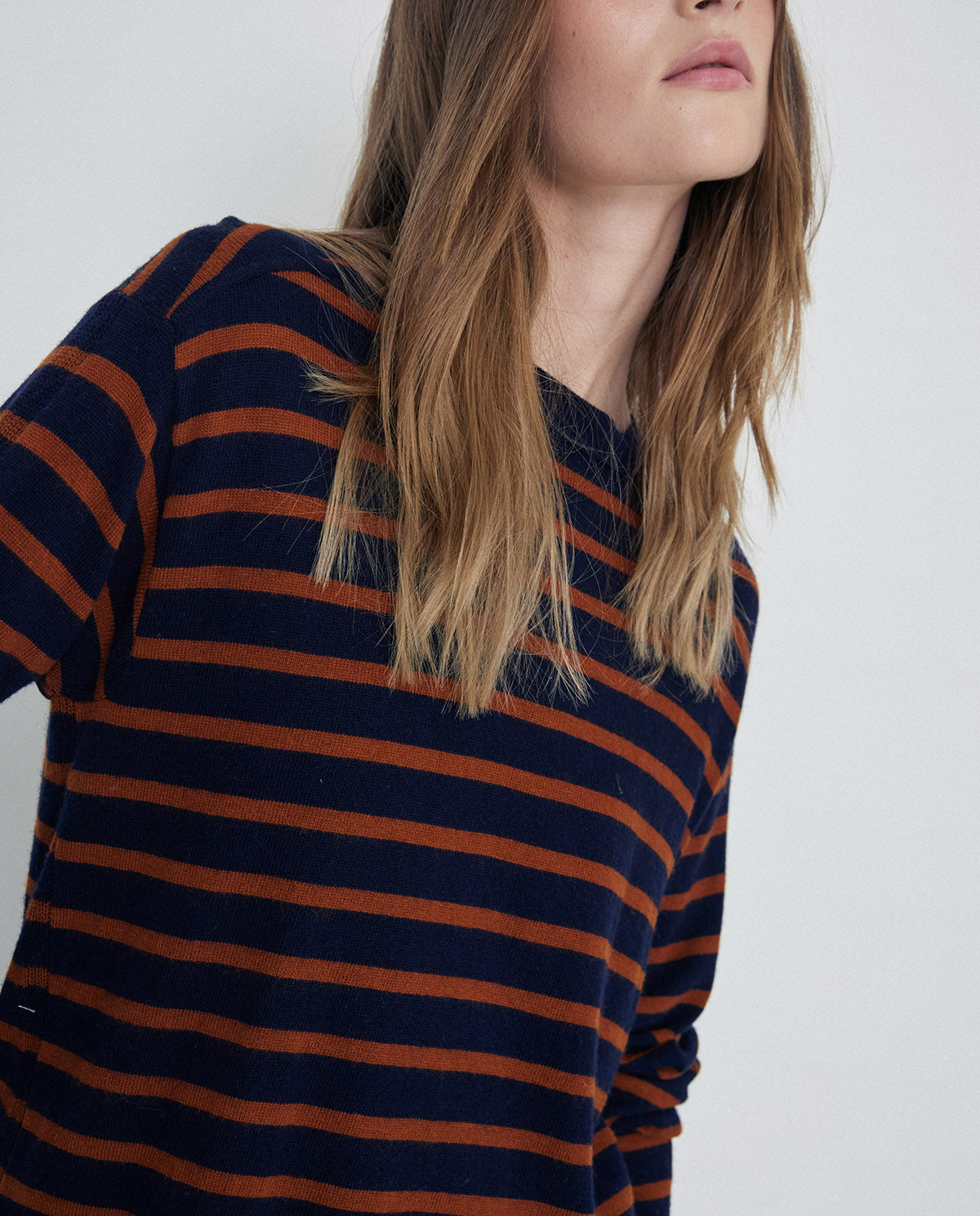 Yerse Joly Striped Long-Sleeve Pullover