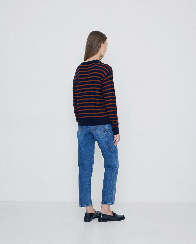 Yerse Joly Striped Long-Sleeve Pullover