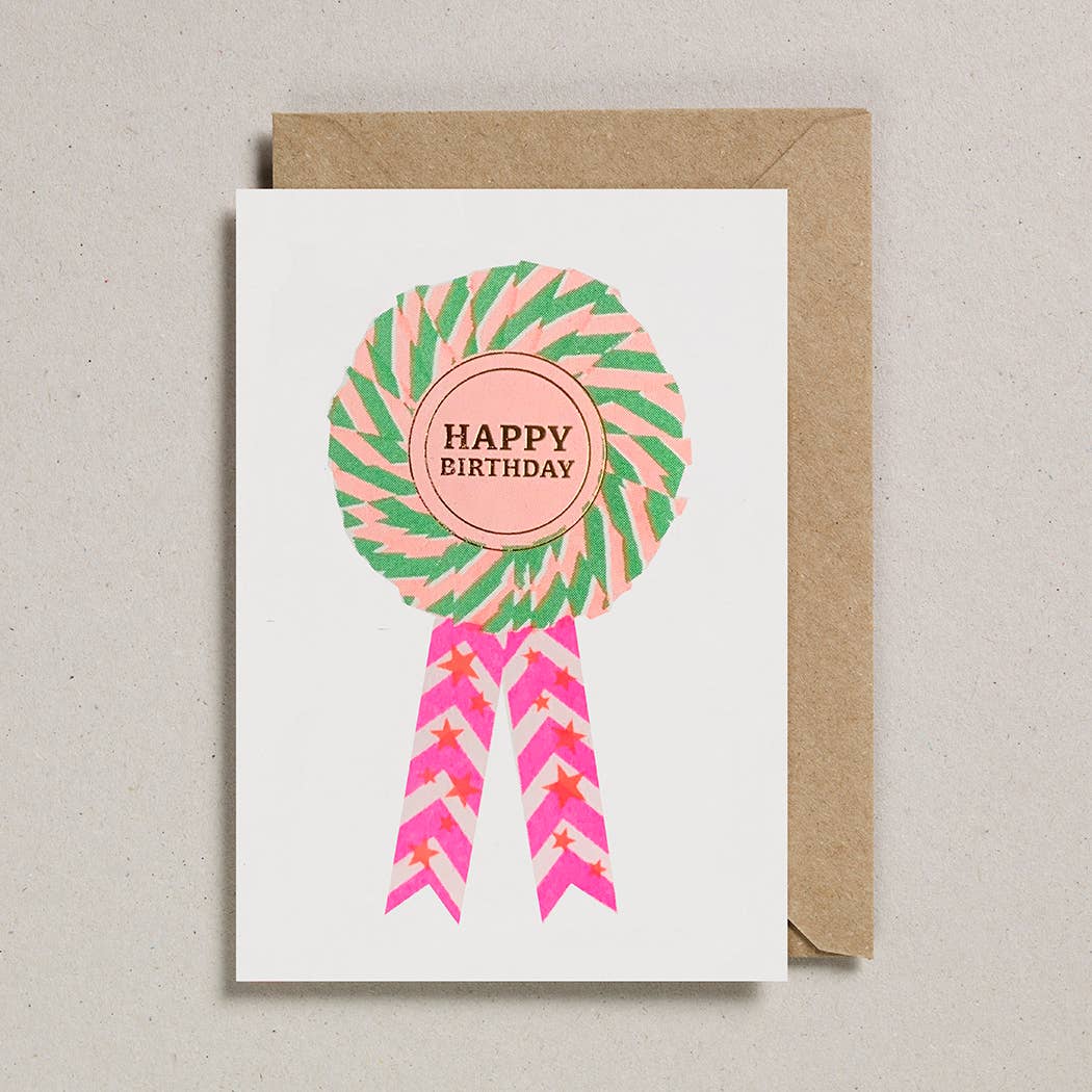 Petra Boase Riso Rosette Cards - Happy Birthday 2