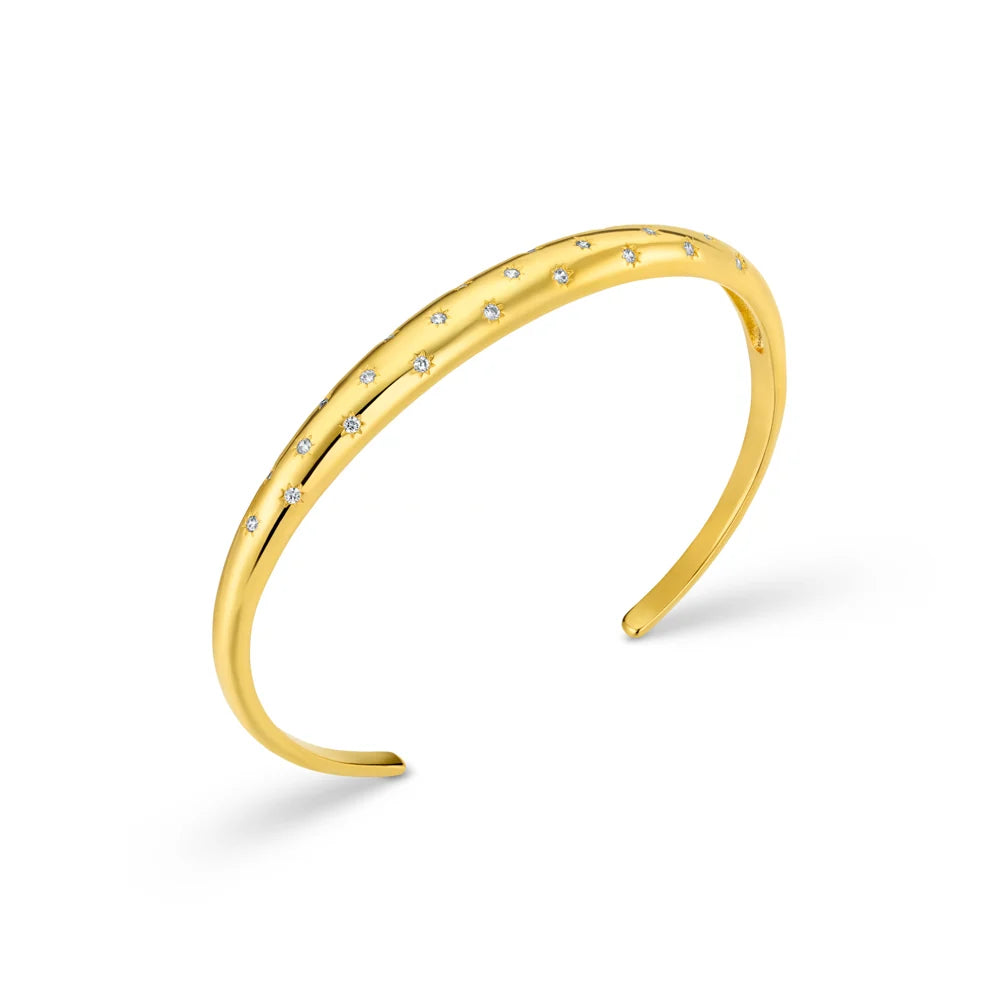 Orelia Starburst Domed Bangle