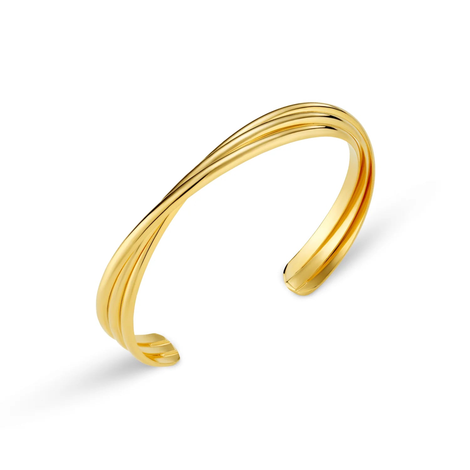 Orelia Interlocking Open Gold Bangle