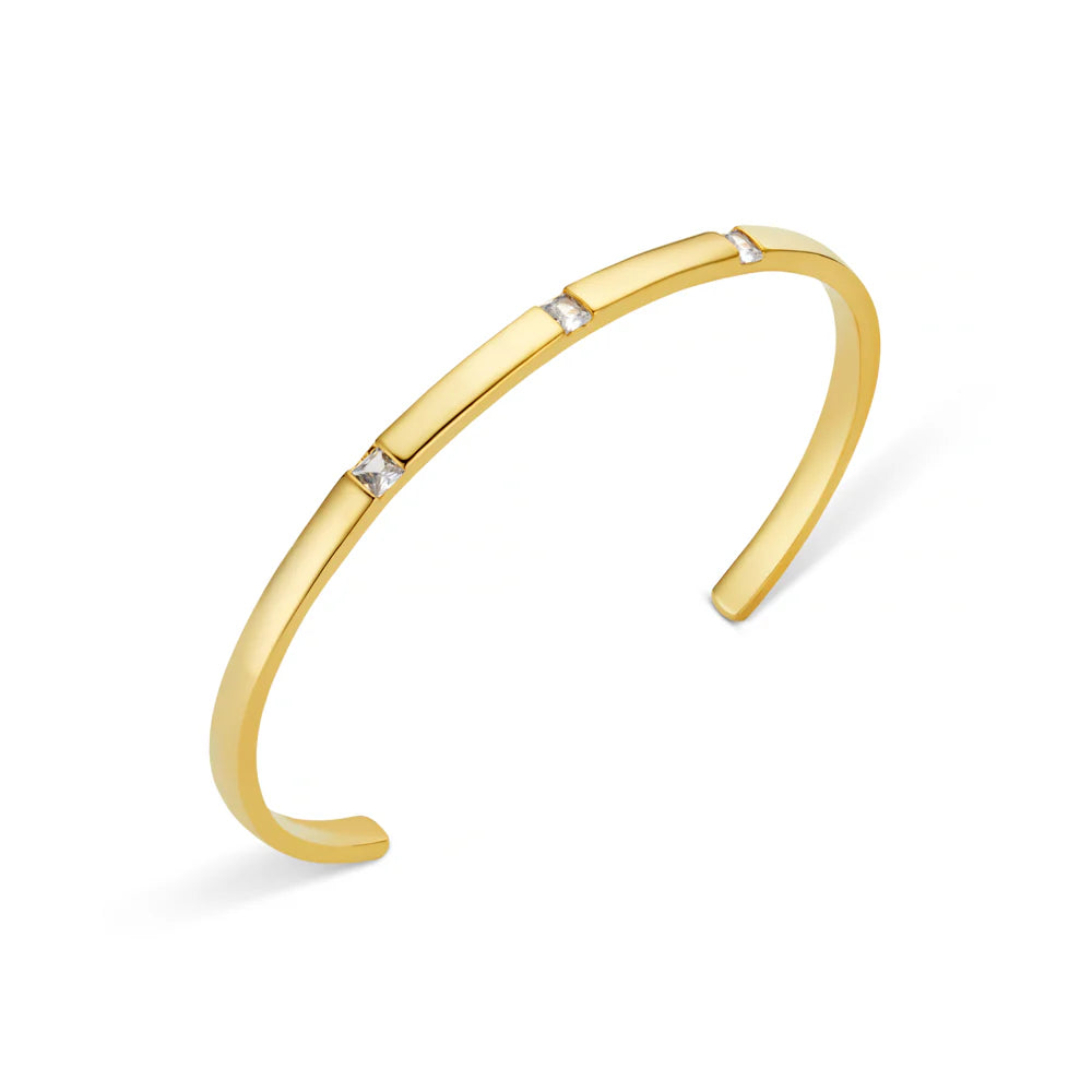 Orelia Fine Crystal Set Open Bangle