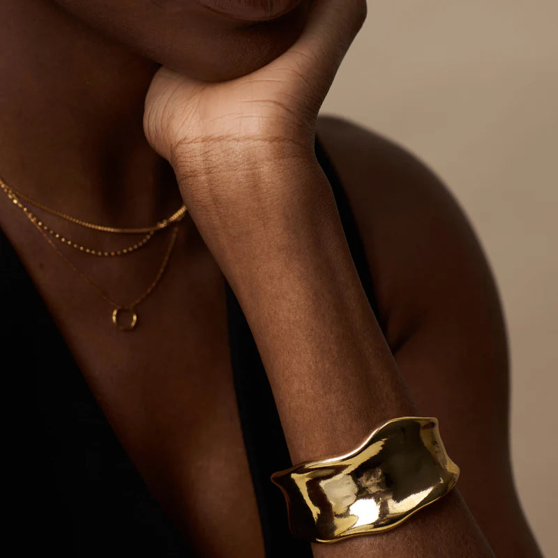 Orelia Gold Statement Organic Molten Metal Cuff