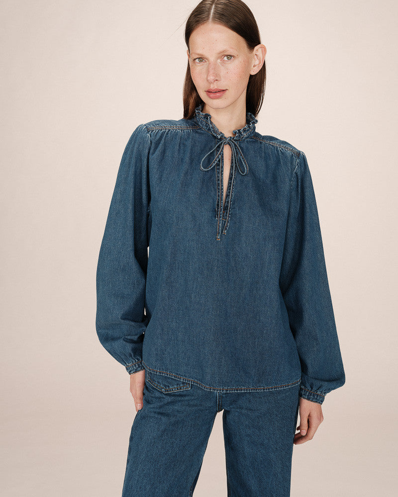 Grace & Mila Salsa Denim Blouse