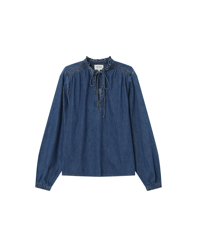 Grace & Mila Salsa Denim Blouse