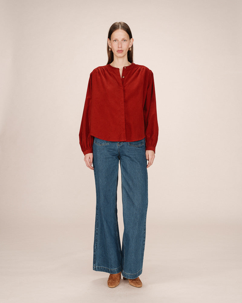 Grace & Mila Suri Terracotta Blouse