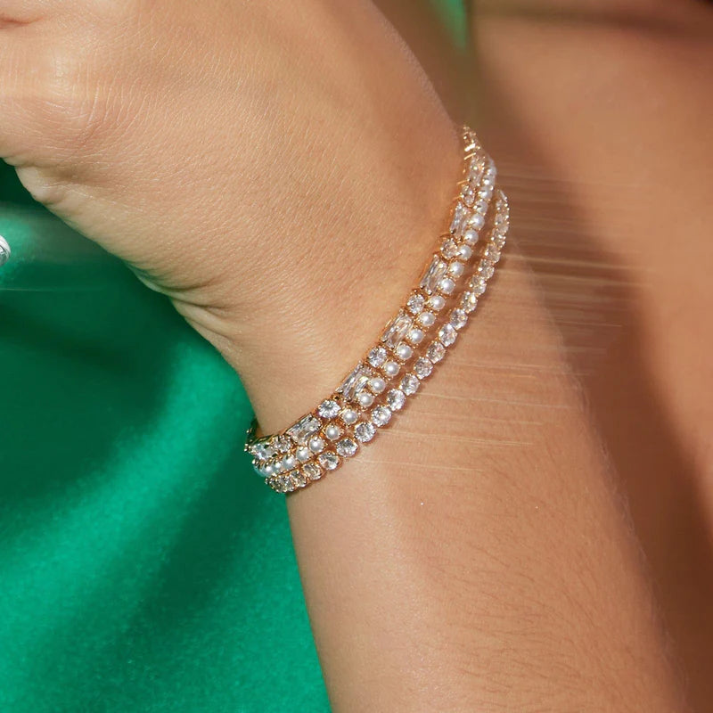 Orelia Pearl Tennis Bracelet