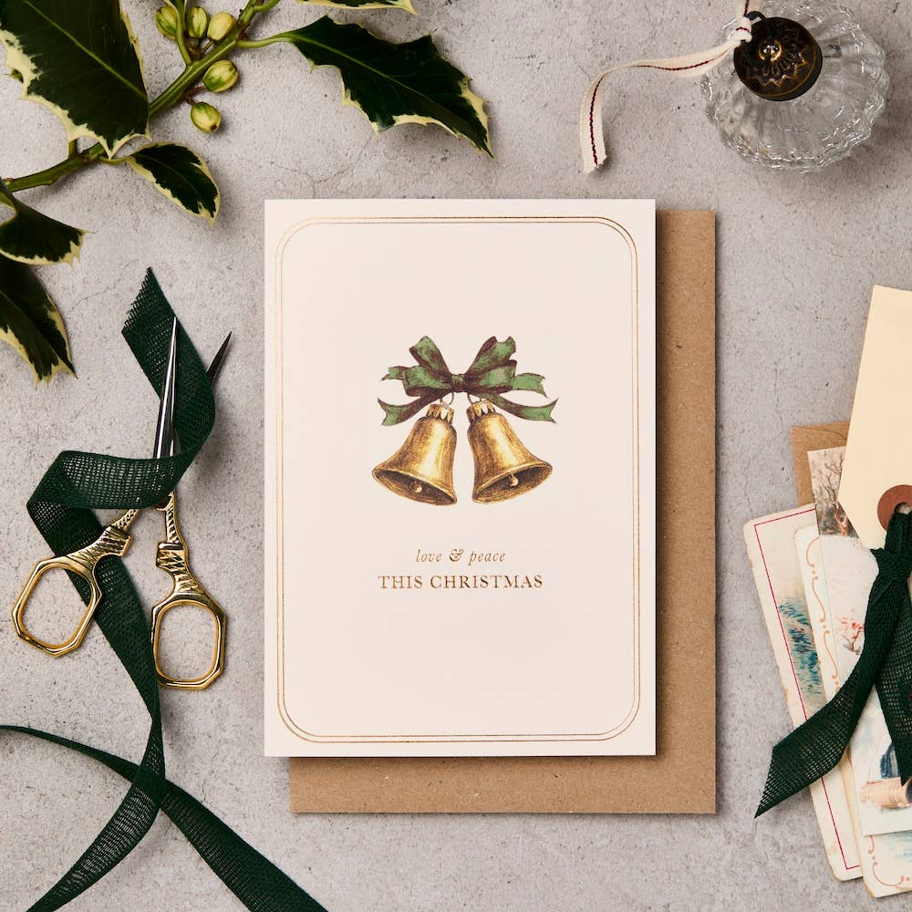 Katie Leamon Vintage Bells Christmas Card