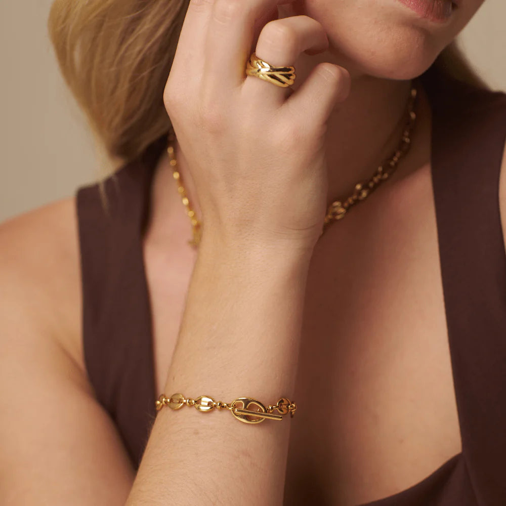 Orelia Mariner Chain T-Bar Bracelet