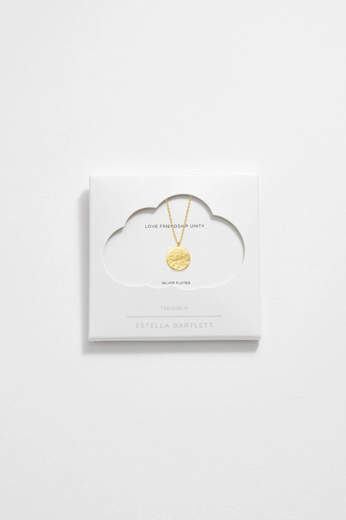 Estella Bartlett Hammered Disc Pendant Necklace