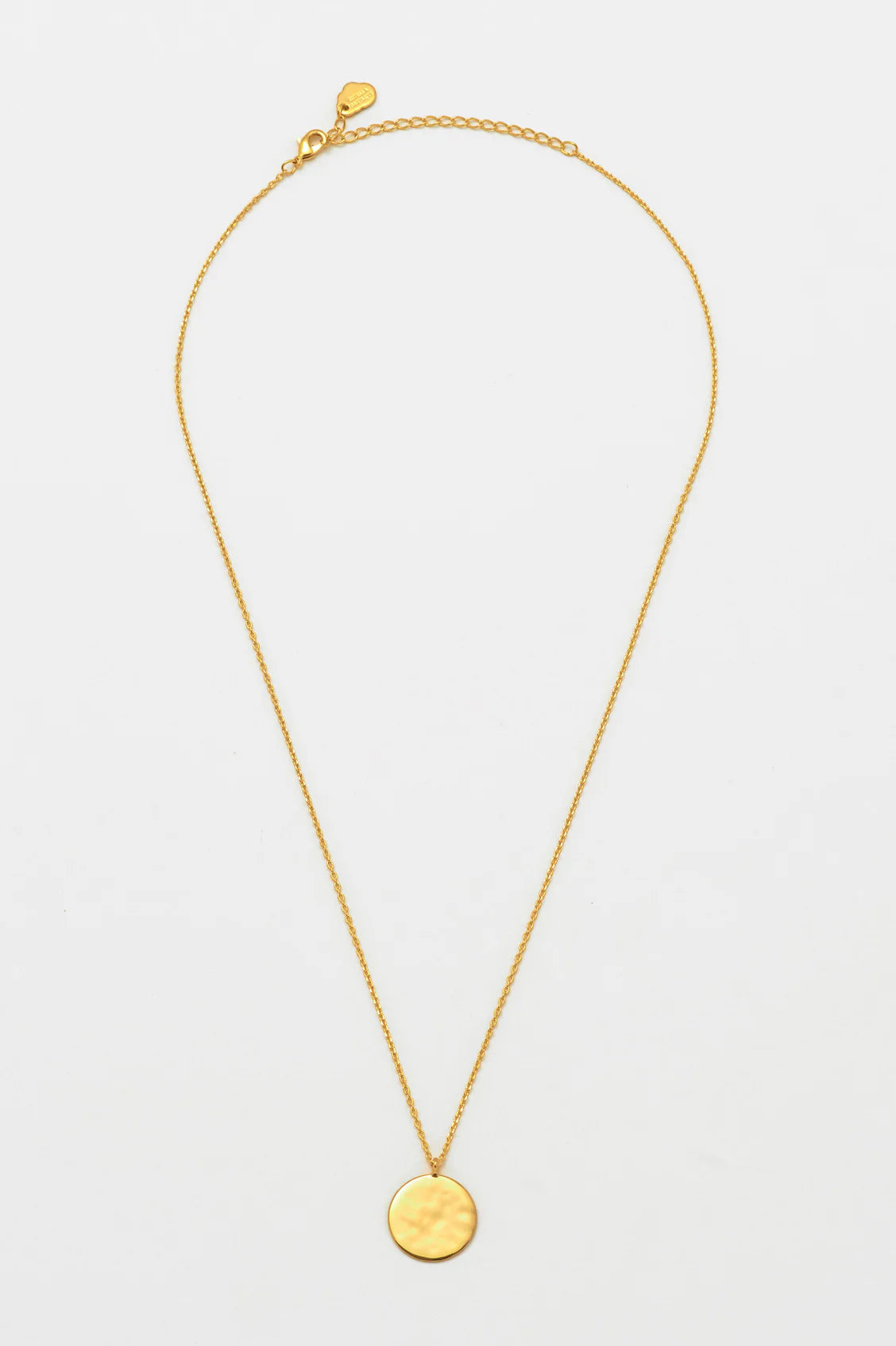 Estella Bartlett Hammered Disc Pendant Necklace