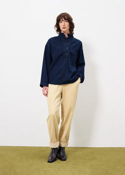 Frnch Solaine Blue Denim Shirt