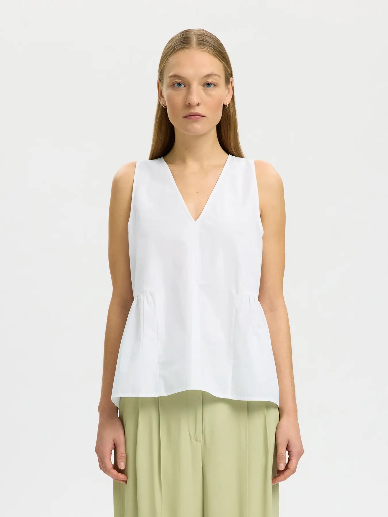 Selected Blair V-Neck Peplum Top