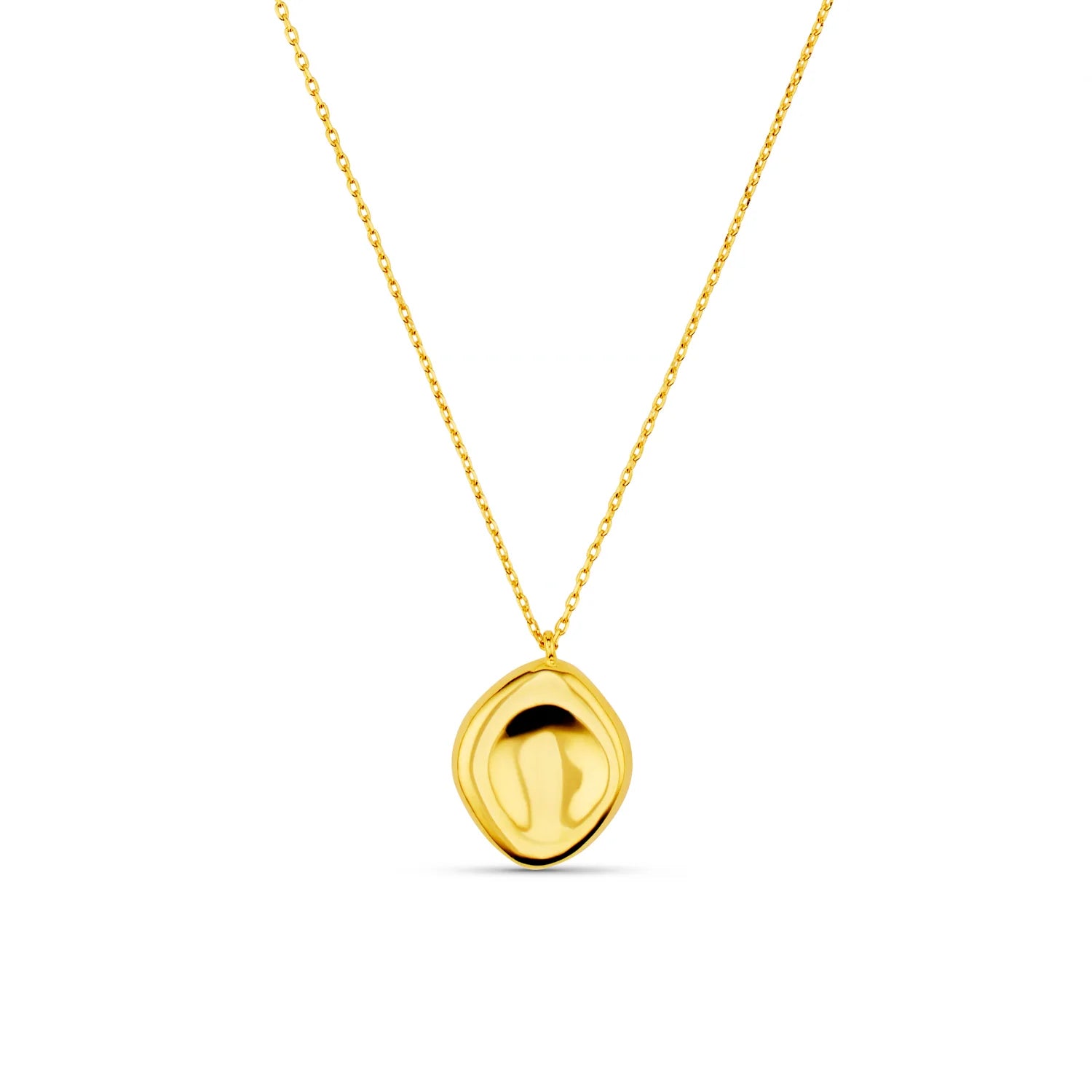 Orelia Organic Oval Charm Gold Necklace