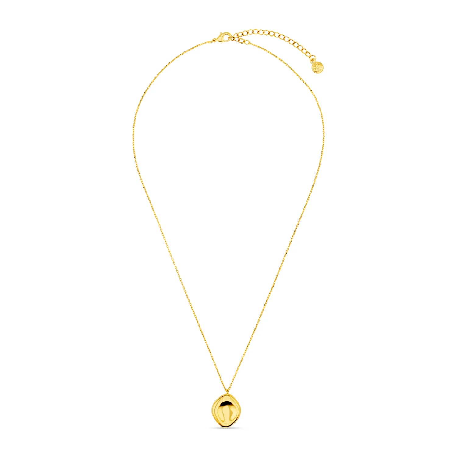 Orelia Organic Oval Charm Gold Necklace