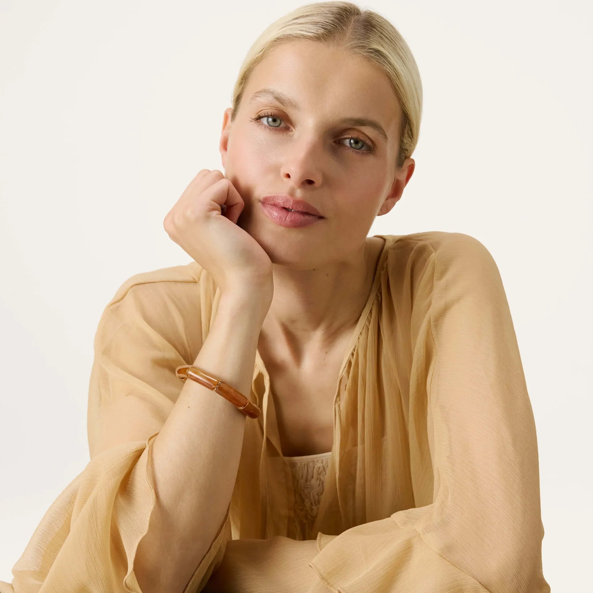 Vanessa Baroni Flex Bracelet Cognac Marble