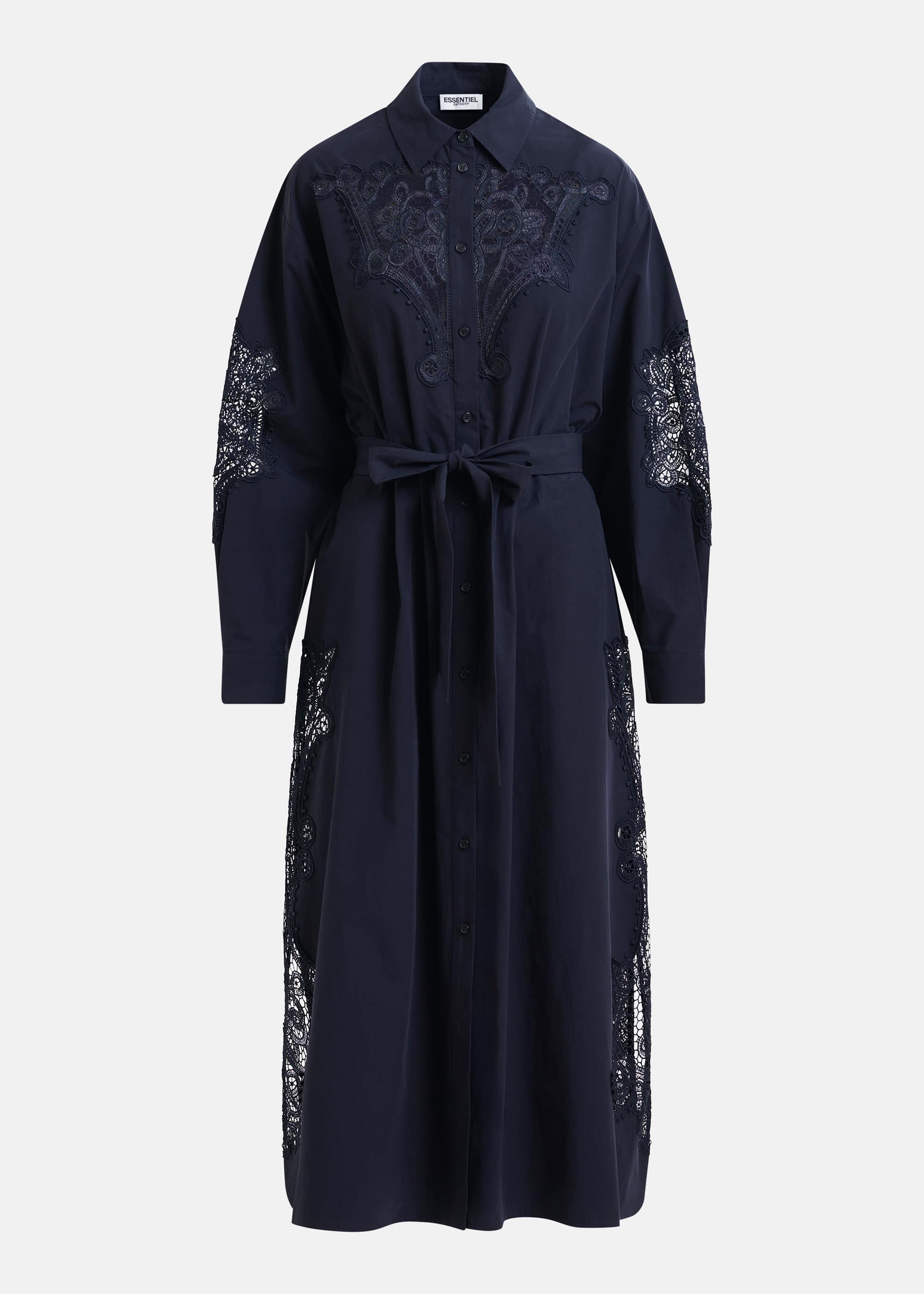 Essentiel Antwerp Haze Lace Navy Dress