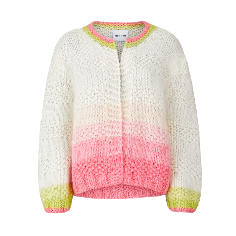 Dawn x Dare Gabi Pink & Cream Ombre Cardigan