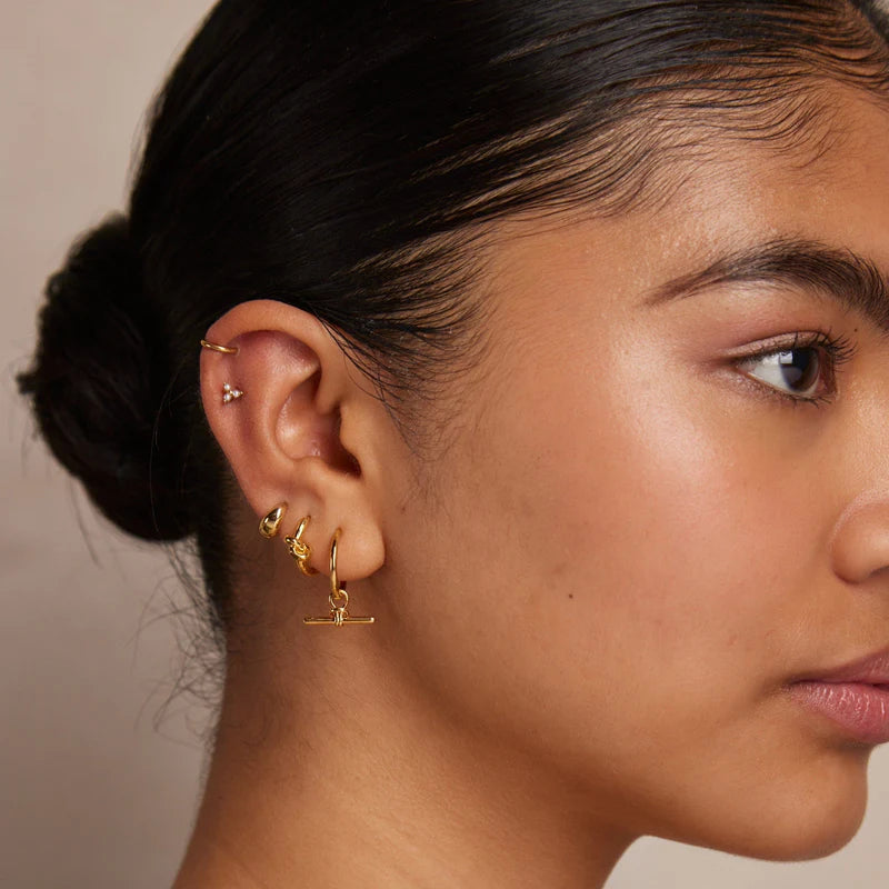 Orelia dainty T-Bar Knot Small Hoop