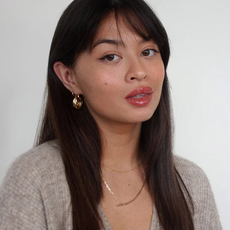 Orelia Gold Interlocking Hoop Earrings