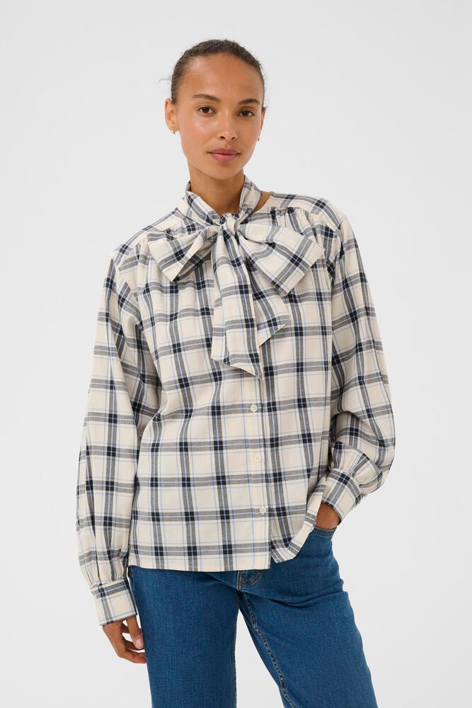 Part Two Yaninas Navy Check Shirt
