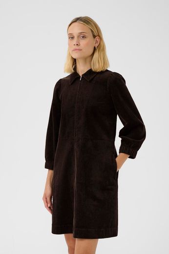 Part Two Evyor Brown Ganache Dress