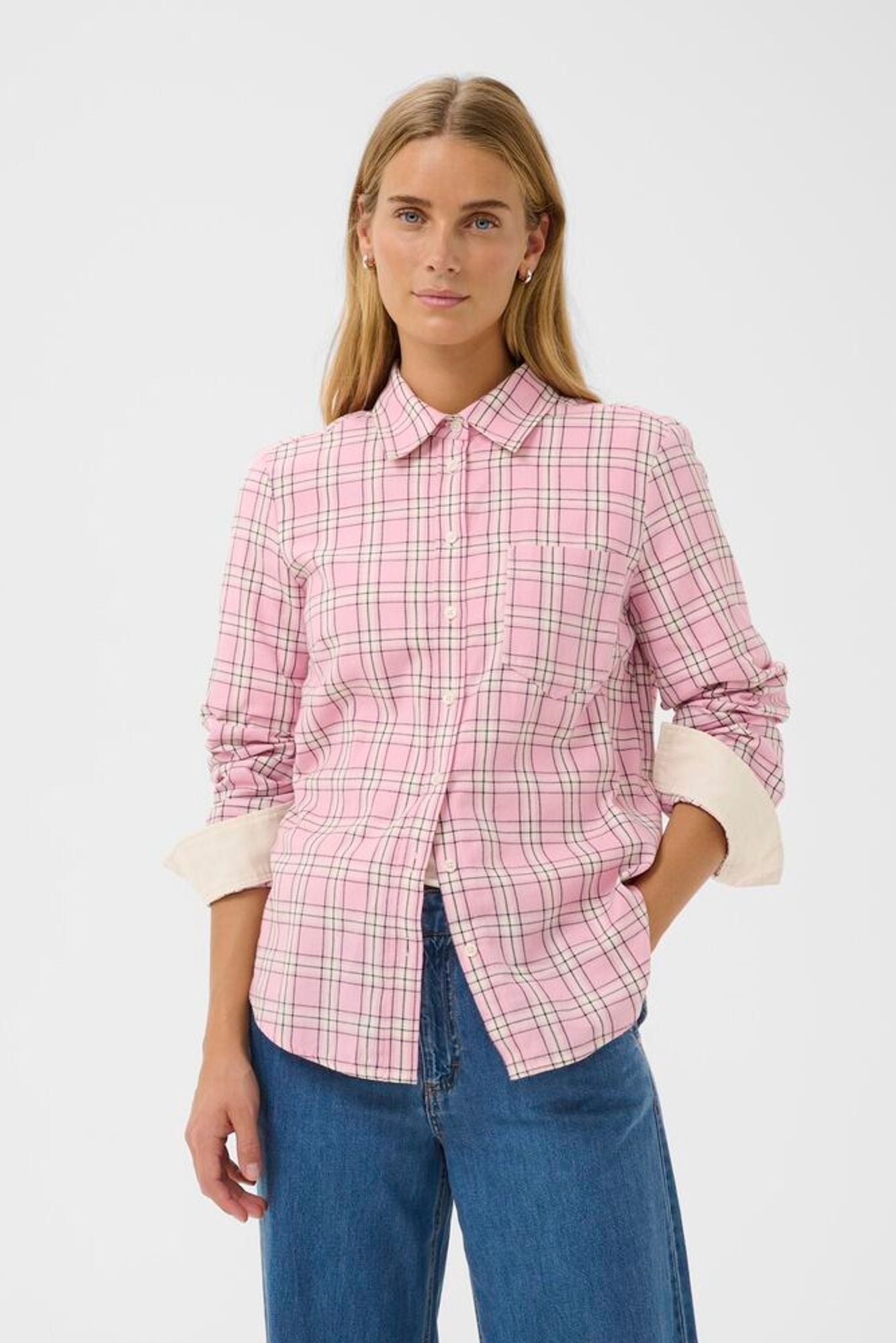 Part Two Yana Pink Check Shirt
