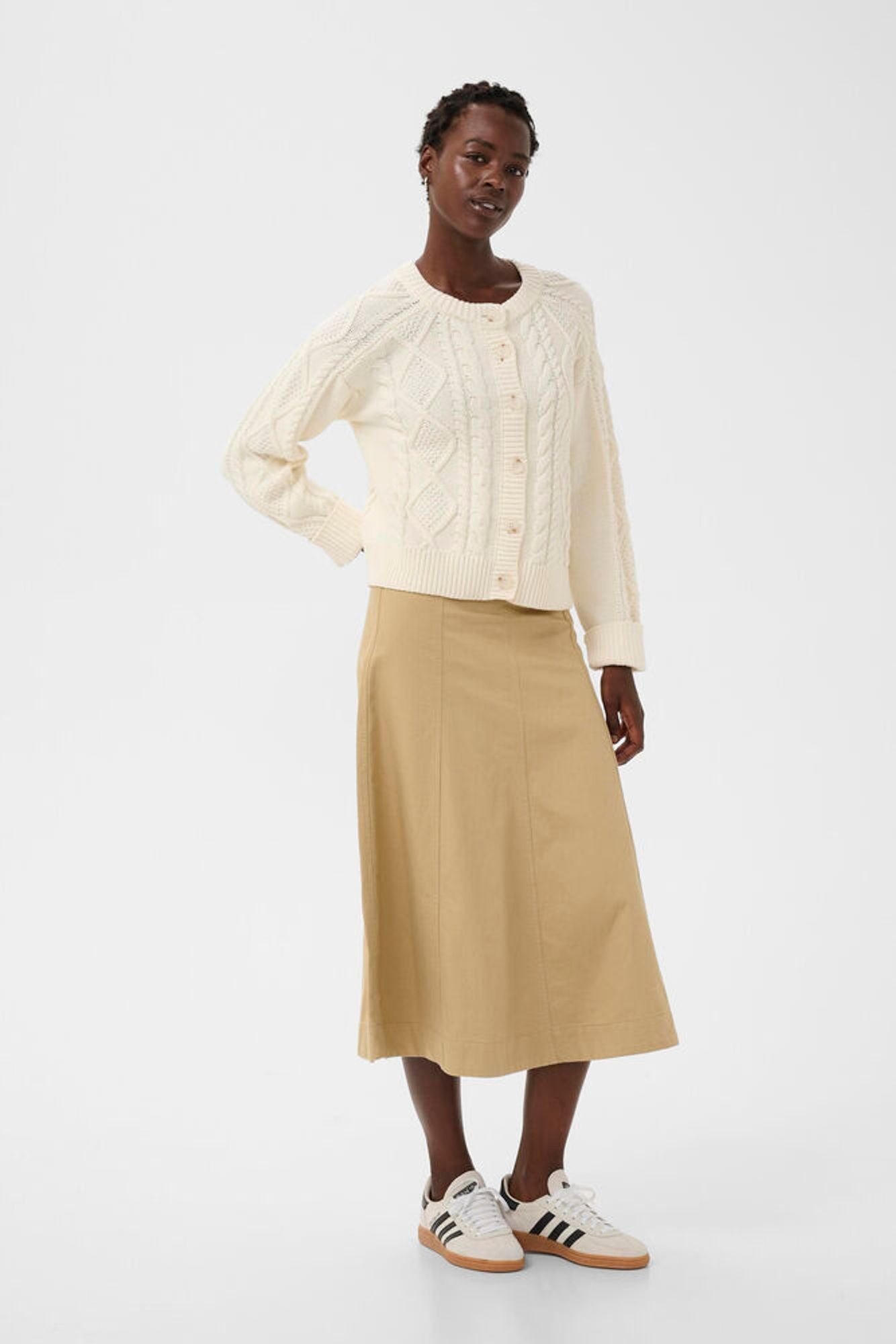 Part Two Zayra White Cardigan