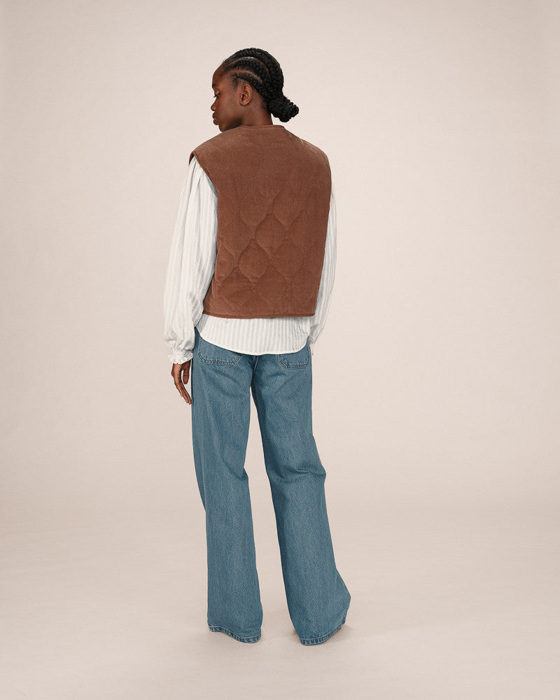 Grace & Mila Seth Chocolate Brown Gilet