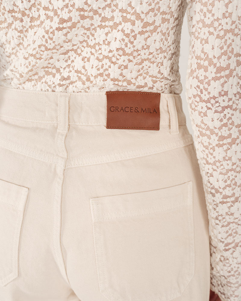 Grace & Mila James Beige Jean