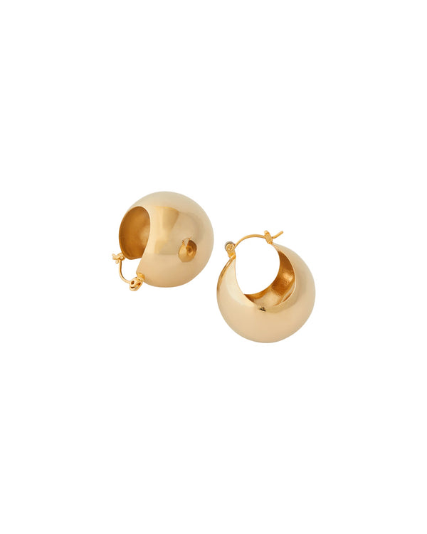 Chalk Gold Large Ball Earrings