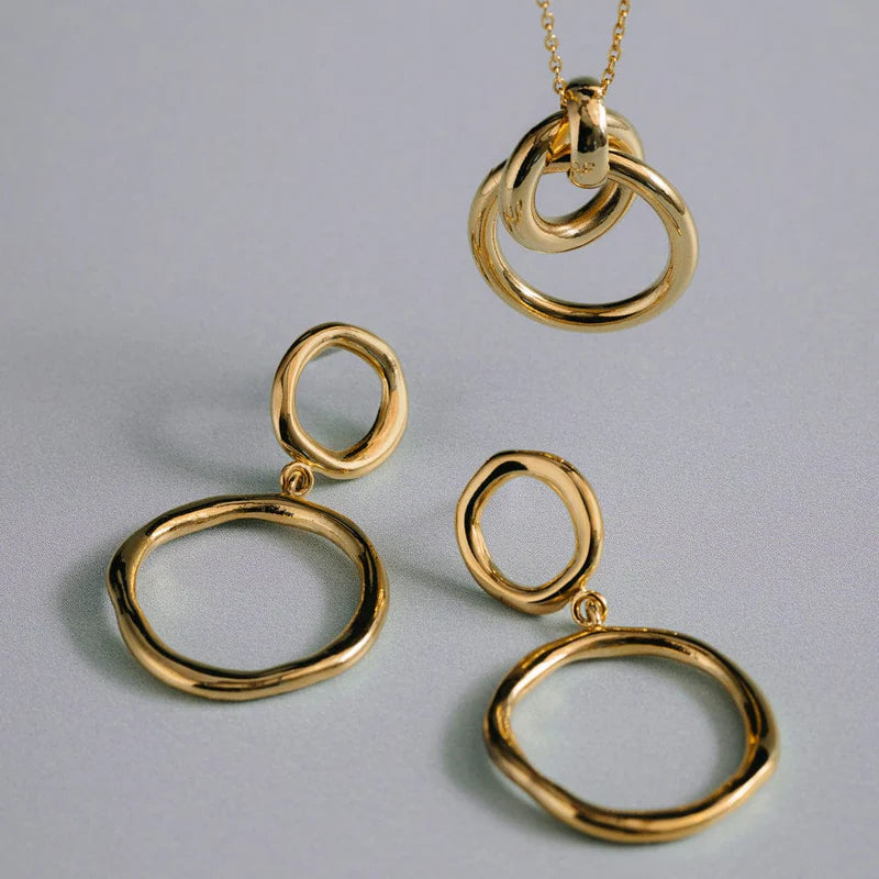Orelia Interlocking Open Circle Necklace