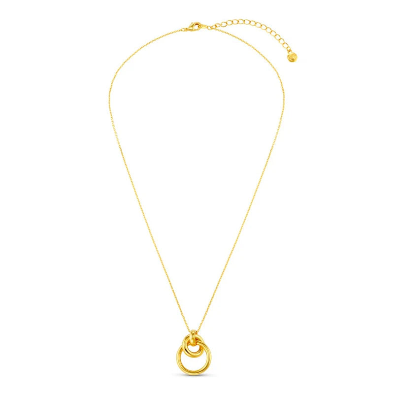 Orelia Interlocking Open Circle Necklace