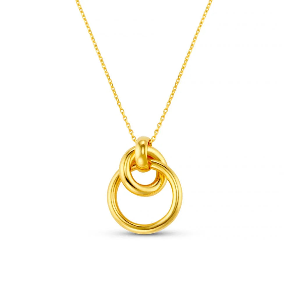 Orelia Interlocking Open Circle Necklace