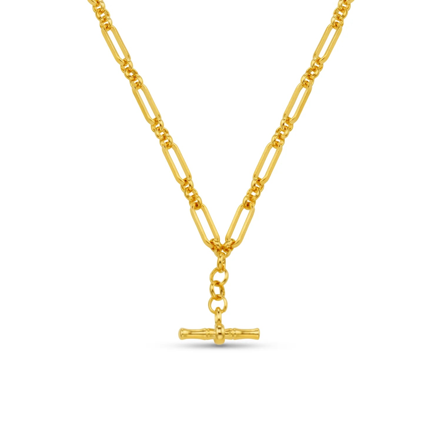 Orelia Open Link T-Bar Drop Necklace