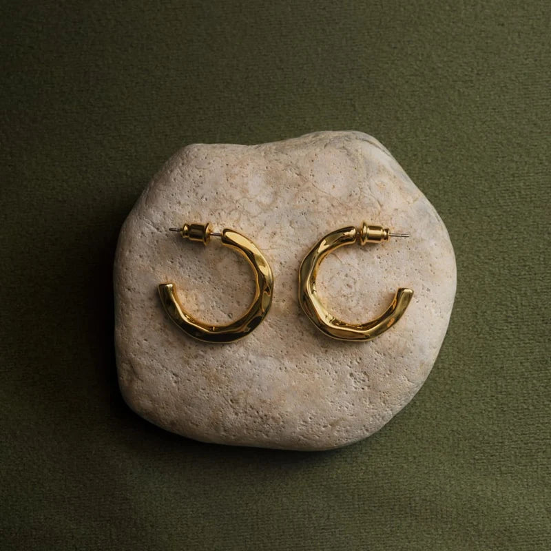Orelia Mid-Size Hoop Earrings