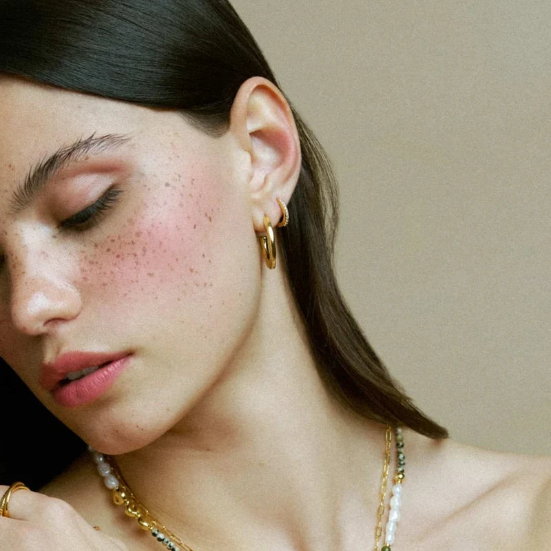 Orelia Mid-Size Hoop Earrings