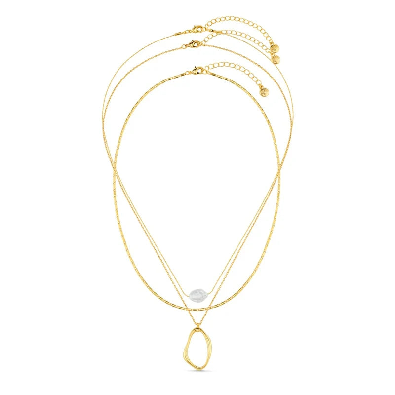 Orelia Oval Peal Necklace