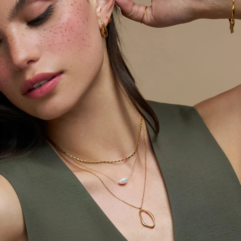 Orelia Oval Peal Necklace