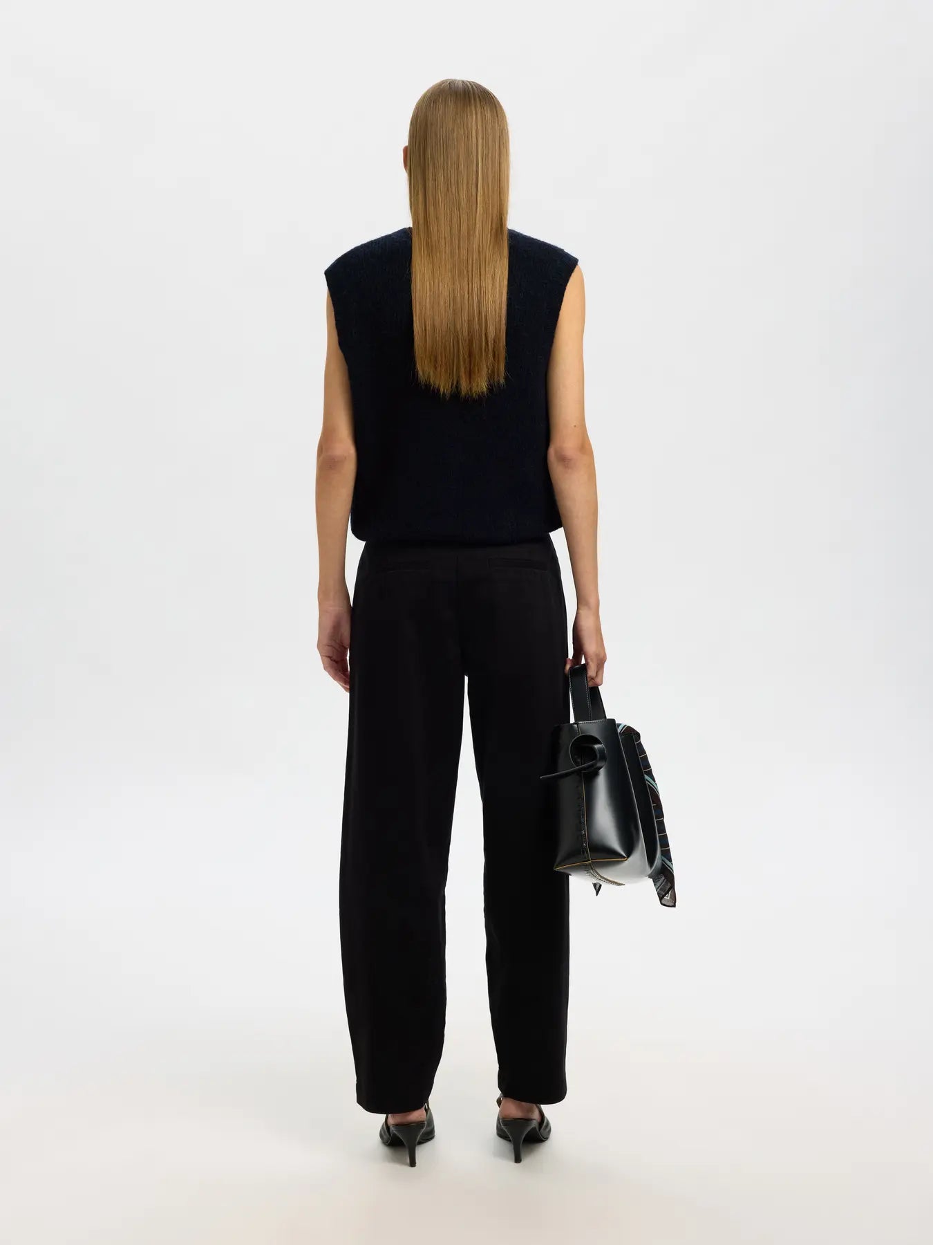 Selected Femme Lulu Dark Sapphire Button Vest