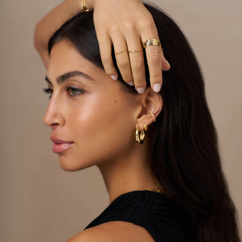 Orelia Gold Interlocking Russian Rings