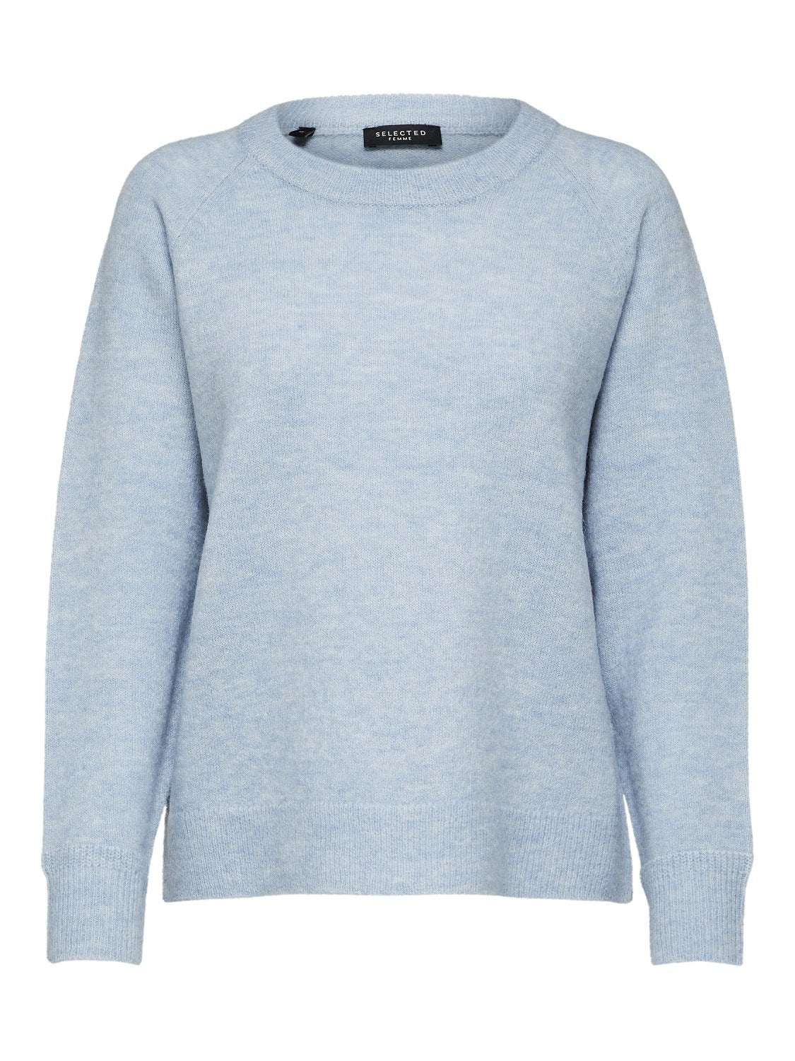 Selected Femme Lulu Cashmere Blue Crew Neck Sweater