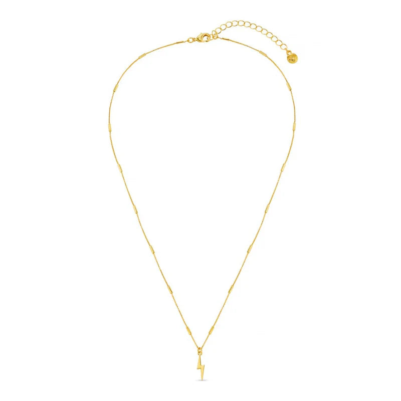 Orelia Metail Lightning Charm Necklace