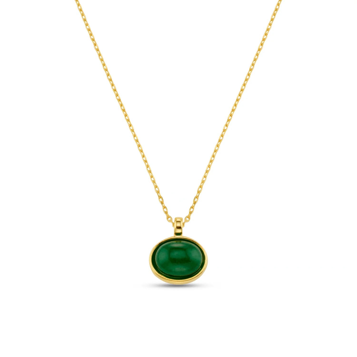 Orelia Semi-Precious Green Jade Pendant Necklace