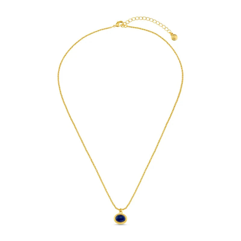 Orelia Lapis Charm Necklace