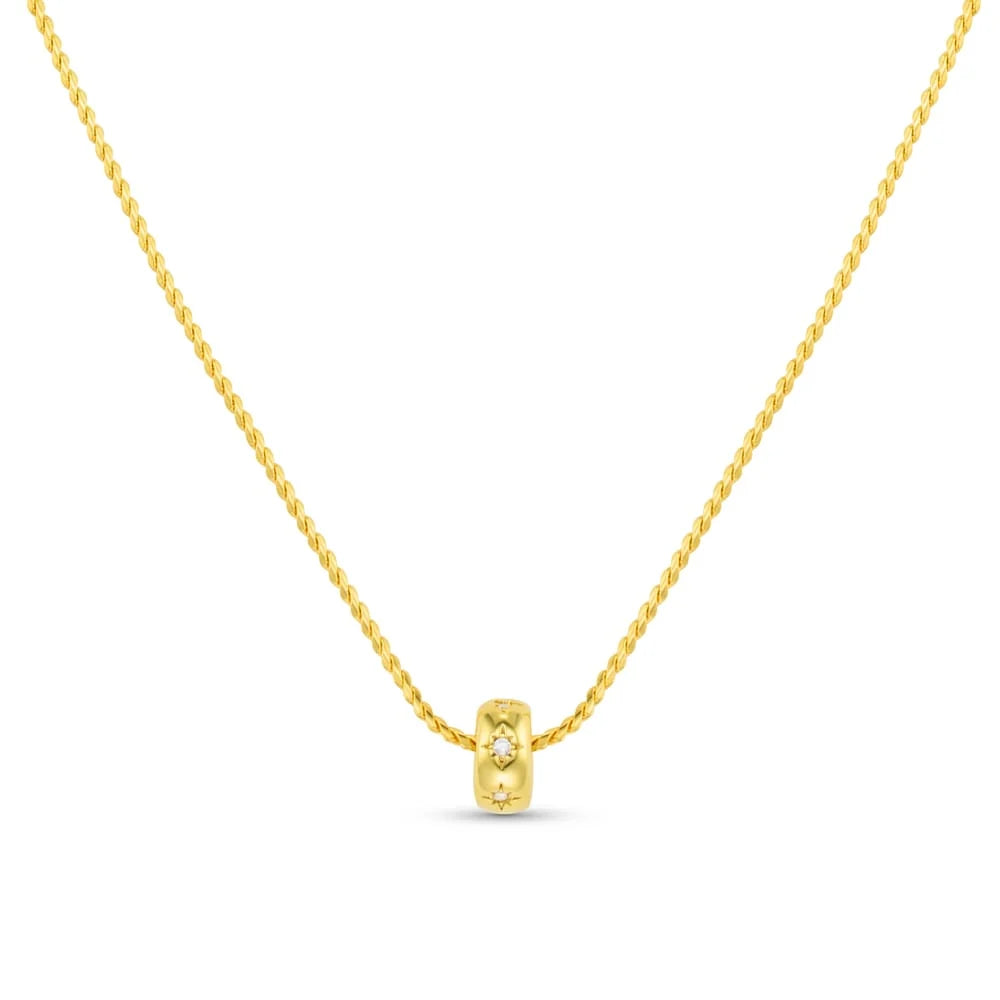 Orelia Crystal Starburst Rondel Necklace