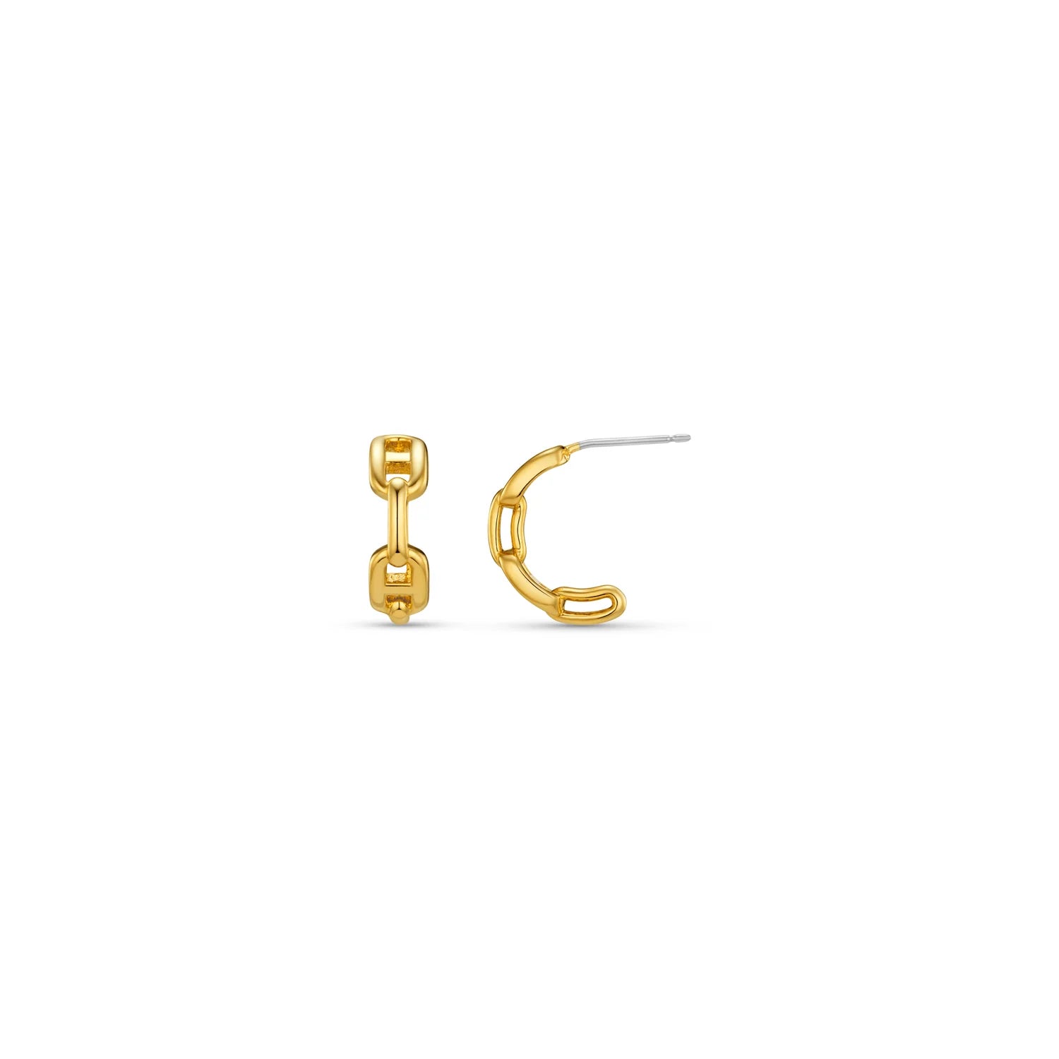 Orelia Mariner Chain Small Hoop Earrings