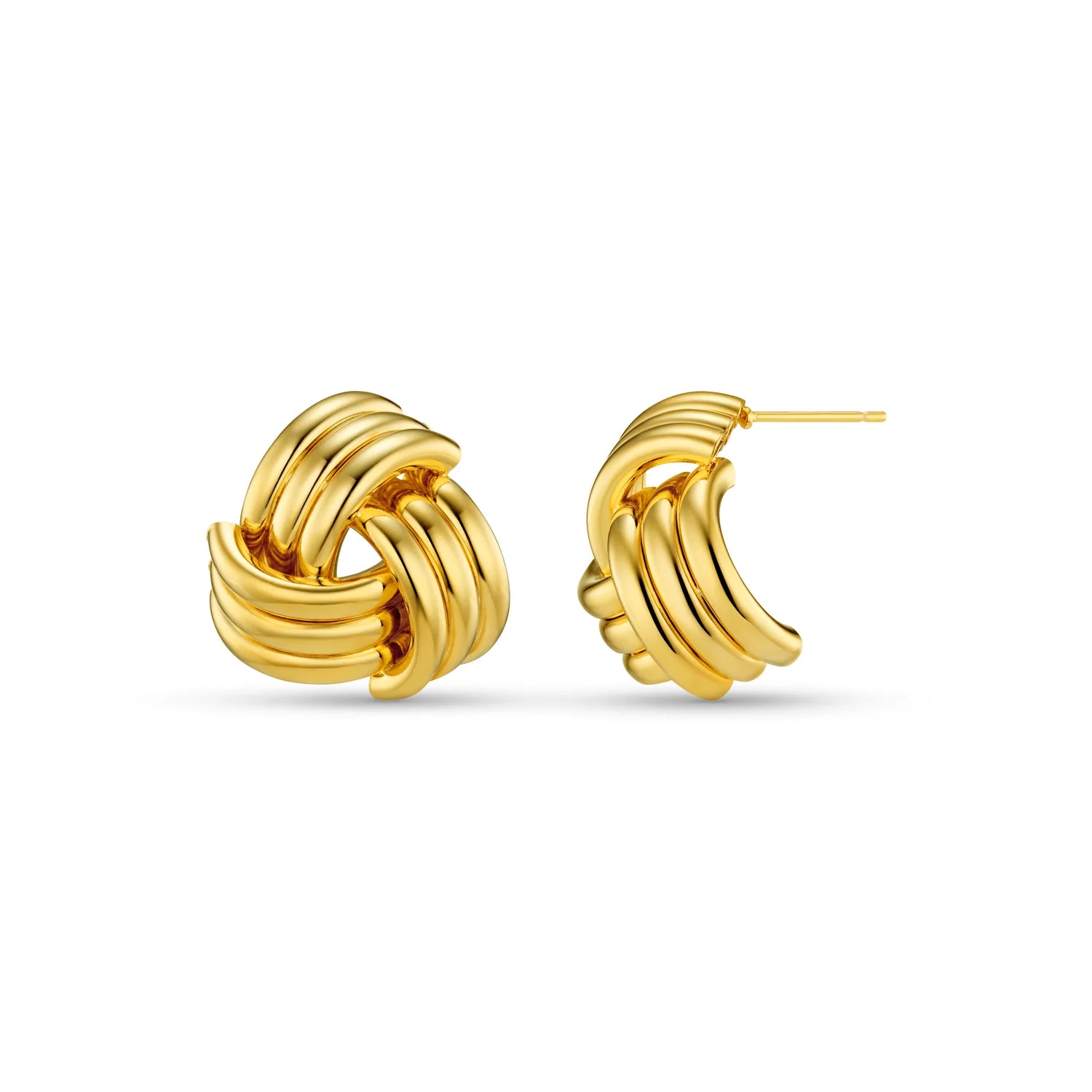 Orelia Interlocking Gold Statement Stud Earrings