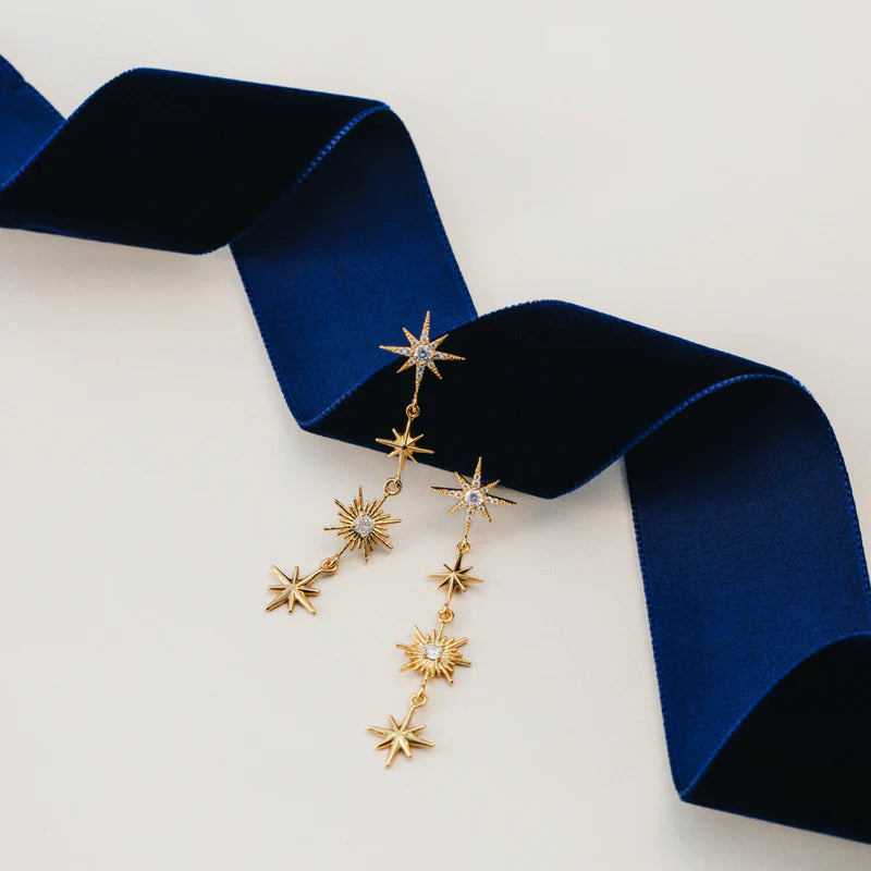Orelia Statement Crystal Starbust Drop Earrings