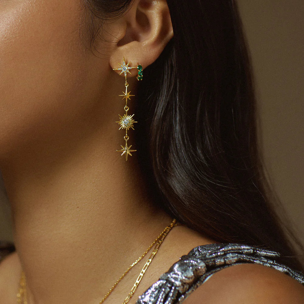 Orelia Statement Crystal Starbust Drop Earrings